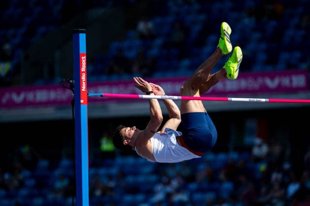 August 11, 2026, GBR, Track and Field, 2026 European Championships, Morning Session, Day 2, Birmingham; Joel Clarke Khan, Great Britain, Men s High Jump, Qualifying Round, Birmingham Alexander Stadium, England, Great Britain Copyright: xNordphoto Memmlerx