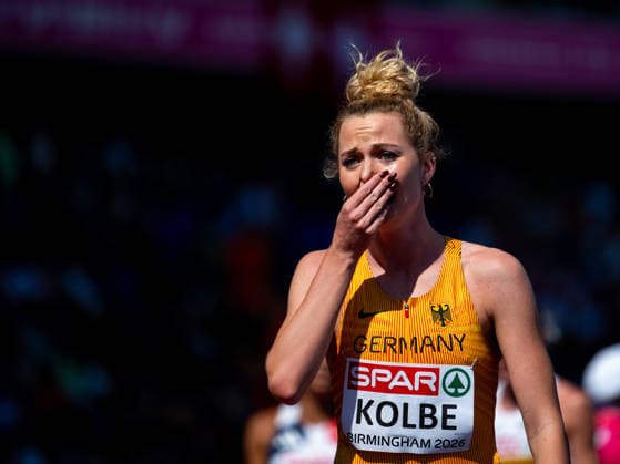 August 11, 2026, GBR, Track and Field, 2026 European Championships, Morning Session, Day 2, Birmingham; Smilla Kolbe of Germany celebrates at the finish line, Women s 800-meter, Heats, Birmingham Alexander Stadium, England, Great Britain Copyright: xNordphoto Memmlerx