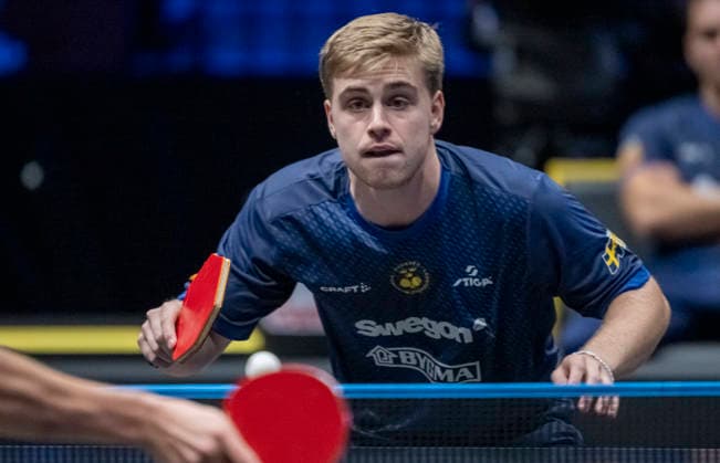MALMÖ, August 11, 2026 — Truls Möregard of Sweden faced Dimitrij Ovtcharov of Germany in the first round of the men’s singles at the Europe Smash Sweden 2026 table tennis tournament at Malmö Arena in Malmö, Sweden, on August 11, 2026 MALMÖ SWEDEN x50090x  Copyright: xJohanxNilssonx xTTx EUROPE SMASH SWEDEN 2026