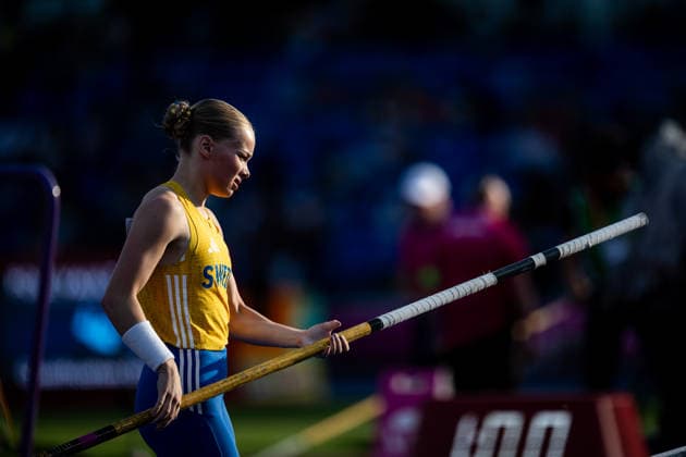 260811 Kajsa Roth of Sweden ahead of the women’s pole vault qualifying round on Day 2 of the 2026 European Athletics Championships on August 11, 2026 in Birmingham. Photo by Maxim Thore. BILDBYRAN code MT MT1065 track and field athletics friidrett friidrotts em em friidretts em 2026 European Athletics Championships 2 bbeng  Copyright: MAXIMxTHORE BB260811MT049