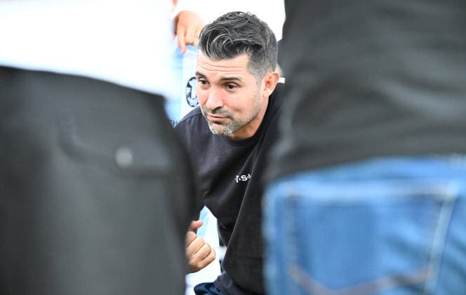 August 11, 2026 Soccer Season 2026–2027 BFV Toto Cup FC Wendelstein TSV 1860 Munich Löwen xwoxzix Alper Kayabunar, coach of TSV 1860 Munich, speaks to the team after the game
