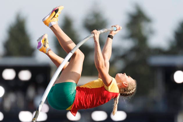 BIRMINGHAM, GREAT BRITAIN - AUGUST 11, 2026 : Rugile MIKLYCIUTE (LTU Lithuania) competing in the women’s pole-vault qualification during the European Athletics Championships at Alexander Stadium on August 11, 2026 in Birmingham, Great Britain. Great Britain Copyright: xAxelxKohringx