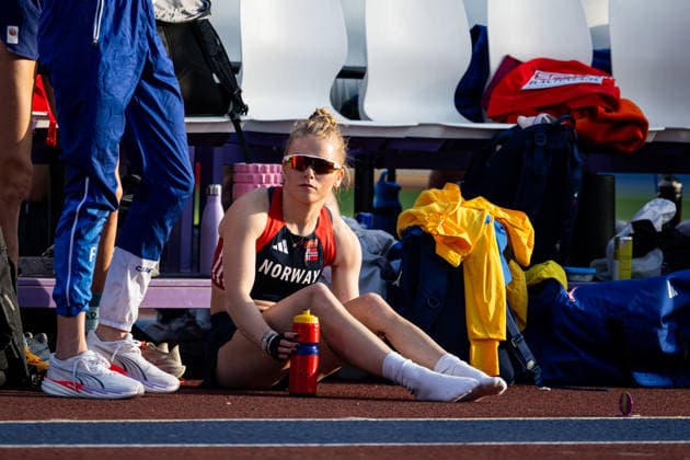 260811 Kitty Augusta Friele Faye of Norway ahead of the women’s pole vault qualifying round on Day 2 of the 2026 European Athletics Championships on August 11, 2026 in Birmingham. Photo by Maxim Thore. BILDBYRAN code MT MT1065 track and field athletics friidrett friidrotts em em friidretts em 2026 European Athletics Championships 2 bbeng  Copyright: MAXIMxTHORE BB260811MT063