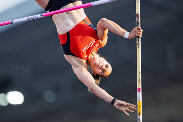 BIRMINGHAM, UNITED KINGDOM - AUGUST 11: Lea Bachmann of Switzerland competes in the Women s Pole Vault during the European Athletics Championships at Alexander Stadium on August 11, 2026 in Birmingham, United Kingdom. England United Kingdom Copyright: xBEAUTIFULxSPORTS TobiasxLacknerx