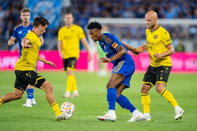Football, Champions League qualifiers, Slovan Bratislava v Mjällby AIF