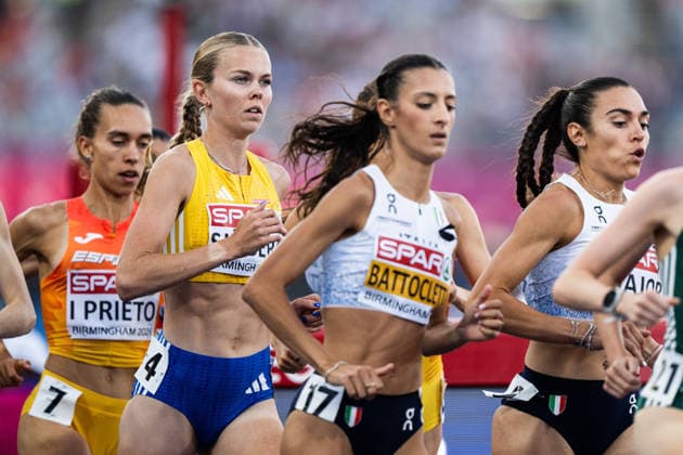 August 11, 2026: Vera Sjöberg of Sweden competes in the women’s 5,000-meter final on Day 2 of the 2026 European Athletics Championships on August 11, 2026 in Birmingham. Photo by Mathias Bergeld, BILDBYRAN, code MB MT1065. track and field, athletics, friidrett, friidrotts EM, 2026 European Athletics Championships, 2 bbeng Copyright: MATHIASxBERGELD BB260811MB105