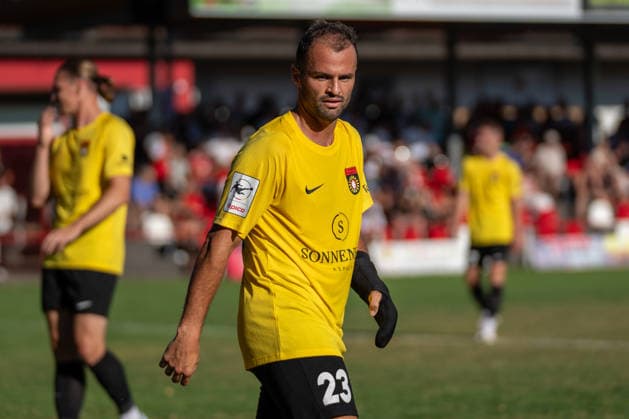 Fabian Eisele, SG Sonnenhof Großaspach, 23, SSV Schwäbisch Hall vs. SG Sonnenhof Großaspach, Soccer, WFV Cup, 3rd Round, August 11, 2026, Schwäbisch Hall, Baden-Württemberg, Germany Copyright: xkolbert-press PhilipxZieglerx