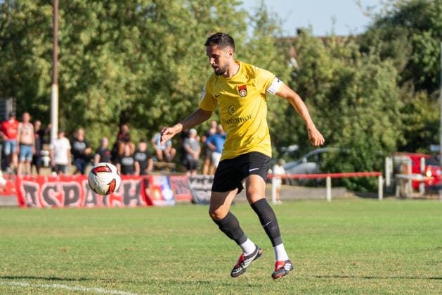 Volkan Celiktas, SG Sonnenhof Großaspach, 05; SSV Schwäbisch Hall vs. SG Sonnenhof Großaspach, Soccer, WFV Cup, 3rd Round, August 11, 2026, Schwäbisch Hall, Baden-Württemberg, Germany Copyright: xkolbert-press PhilipxZieglerx