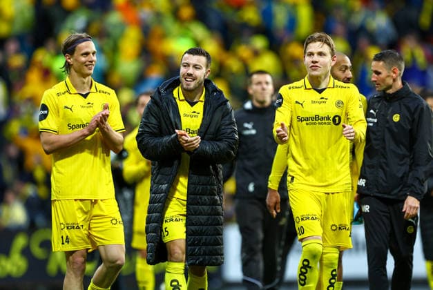 Soccer, Champions League 2025 2026 Bodo Glimt Union Saint Gilloise Bodo 20260811 Bodo Glimt celebrates after winning the Champions League qualifying match between Bodo Glimt and Union Saint Gilloise at Aspmyra Stadium. Photo: Mats Torbergsen, NTB Bodo, Norway EDITORIAL USE ONLY RESTRICTED USE FOR BETTING COMPANIES  Copyright: xMatsxTorbergsenx xNTBx