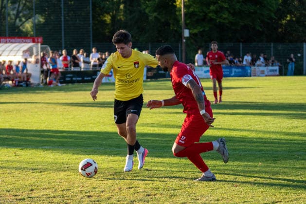 Lorenz Ender, SG Sonnenhof Großaspach, 17, SSV Schwäbisch Hall vs. SG Sonnenhof Großaspach, Soccer, WFV Cup, 3rd Round, August 11, 2026, Schwäbisch Hall, Baden-Württemberg, Germany Copyright: xkolbert-press PhilipxZieglerx
