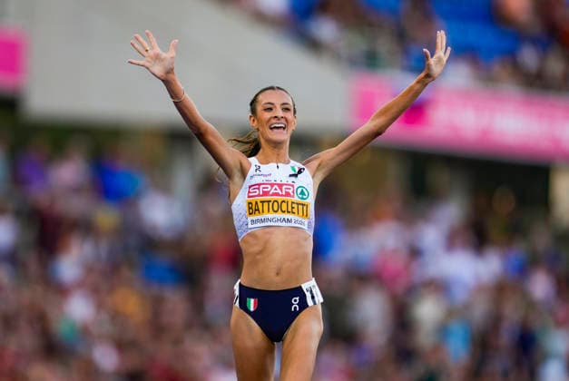 2026 European Outdoor Athletics Championships, Day 2, Birmingham, England, August 11, 2026: Nadia Battocletti in the women’s 5,000-meter final at the 2026 European Athletics Championships at Alexander Stadium in Birmingham on Tuesday. Photo: Beate Oma Dahle, NTB, Birmingham, England. EDITORIAL USE ONLY. RESTRICTED USE FOR BETTING COMCOMPANIES  Copyright: xBeatexOmaxDahlex xNTBx