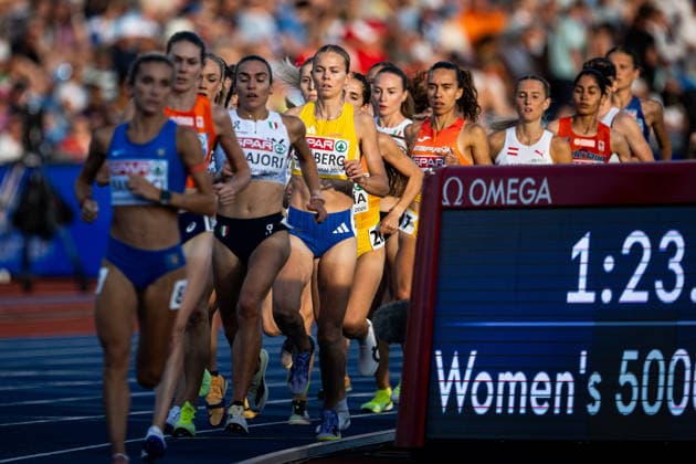 August 11, 2026: Vera Sjöberg of Sweden competes in the women’s 5,000-meter final on Day 2 of the 2026 European Athletics Championships on August 11, 2026 in Birmingham. Photo by Maxim Thore. BILDBYRAN code MT MT1065 track and field athletics friidrett friidrotts em em friidretts em 2026 European Athletics Championships 2 bbeng  Copyright: MAXIMxTHORE BB260811MT069