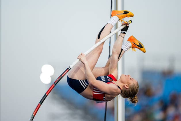 August 11, 2026: Kitty Augusta Friele Faye of Norway competes in the women’s pole vault qualifying round on Day 2 of the 2026 European Athletics Championships on August 11, 2026 in Birmingham. Photo by Maxim Thore. BILDBYRAN code MT MT1065 track and field athletics friidrett friidrotts em em friidretts em 2026 European Athletics Championships 2 bbeng  Copyright: MAXIMxTHORE BB260811MT075