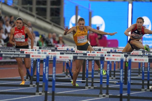 Birmingham, Track and Field, Athletics, EAA, 2026 European Athletics Championships in Birmingham, August 10–17, 2026, Alexander Stadium, Birmingham, United Kingdom, Women’s 100m Hurdles, Franziska Schuster, Germany (GER), lost balance; Photo copyright Gladys Chai von der Laage