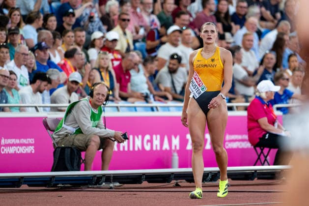 August 11, 2026, GBR, Track and Field, 2026 European Championships, Evening Session, Day 2, Birmingham; Franziska Schuster, Germany, Women s 100-meter hurdles, Semifinals, Alexander Stadium, Birmingham, England, Great Britain Copyright: xNordphoto Memmlerx