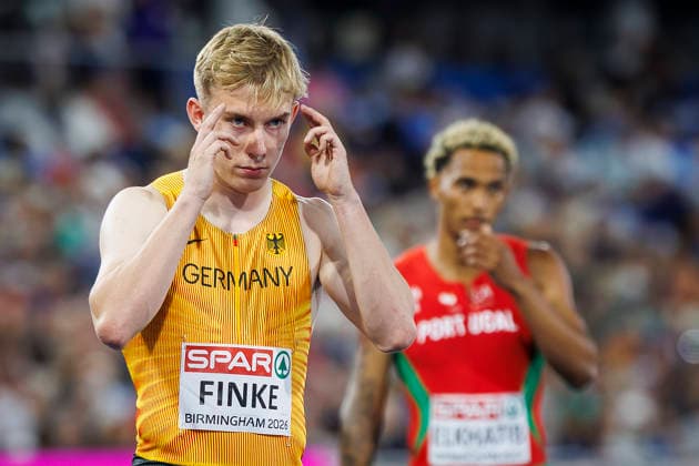 BIRMINGHAM, GREAT BRITAIN - AUGUST 11, 2026 : Thorben FINKE (GER Germany) before the 400m semi-final during the European Athletics Championships at Alexander Stadium on August 11, 2026 in Birmingham, Great Britain. Great Britain Copyright: xAxelxKohringx