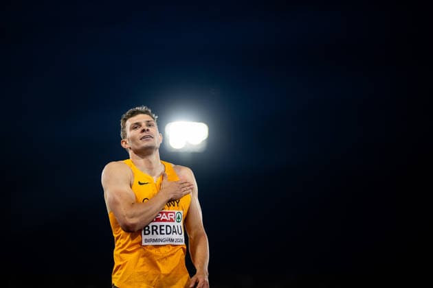 August 11, 2026: Jean Paul Bredau of Germany competes in the men’s 400-meter semifinal during Day 2 of the 2026 European Athletics Championships on August 11, 2026 in Birmingham. Photo by Maxim Thore. BILDBYRAN code MT MT1065 track and field athletics friidrett friidrotts em em friidretts em 2026 European Athletics Championships 2 bbeng  Copyright: MAXIMxTHORE BB260811MT099
