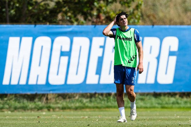 Anselmo Garcia Mac Nulty, 1. FC Magdeburg, 3-2, Bundesliga, 2026–2027 season, 1. FC Magdeburg training at the Avnet Arena in Magdeburg, soccer, man, men, Germany, August 11, 2026