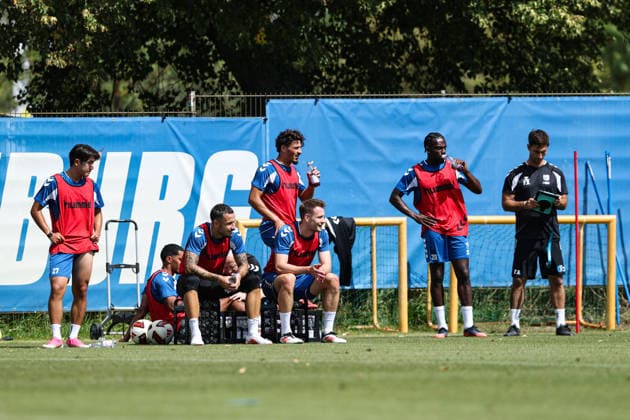 v l Doyoung Yoon, 1 FC Magdeburg, 27; Falko Michel, 1 FC Magdeburg, 21; Eldin Dzogovic, 1 FC Magdeburg, 4; Paul Jaeckel, 1 FC Magdeburg, 6; Richmond Tachie, 1 FC Magdeburg, 29; Strength and Conditioning Coach Felix Binsker, 1. FC Magdeburg, 2026–2027 Bundesliga season, 1. FC Magdeburg training at the Avnet Arena in Magdeburg, soccer, man, men, Germany, August 11, 2026