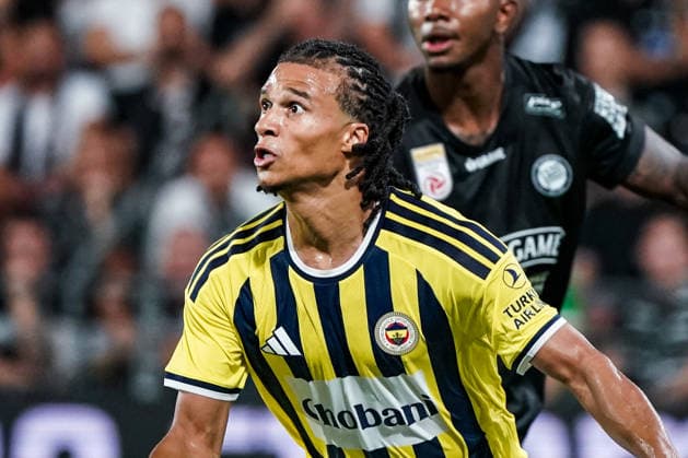 Soccer Austria UEFA Champions League Qualifying 2026–2027, Round 3, August 11, 2026, SK Sturm Graz (Austria) vs. Fenerbahçe Istanbul (Turkey), Merkur Arena, Graz, Austria; Nathan Ake, Fenerbahçe SK Copyright: xLUKAxKOLANOVICx