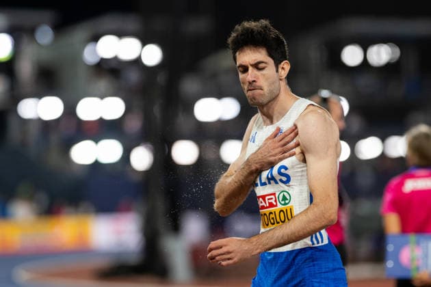 260811 Miltiadis Tentoglou of Greece celebrates in the men’s long jump final during Day 2 of the 2026 European Athletics Championships on August 11, 2026 in Birmingham. Photo by Mathias Bergeld. BILDBYRAN code MB MT1065. track and field, athletics, friidrett, friidrotts EM, 2026 European Athletics Championships, 2 bbeng  Copyright: MATHIASxBERGELD BB260811MB141
