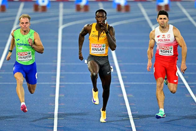 Owen ANSAH Germany, Hamburger SV, Men s 100m GBR, European Athletics Championships Birmingham, August 11, 2026, Jan Papenfuss GBR, European Athletics Championships Birmingham, August 11, 2026, Birmingham Copyright: xx