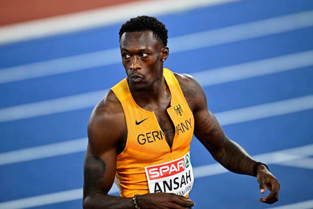 Owen ANSAH Germany, Hamburger SV, Men s 100m GBR, European Athletics Championships Birmingham, August 11, 2026, Jan Papenfuss GBR, European Athletics Championships Birmingham, August 11, 2026, Birmingham Copyright: xx