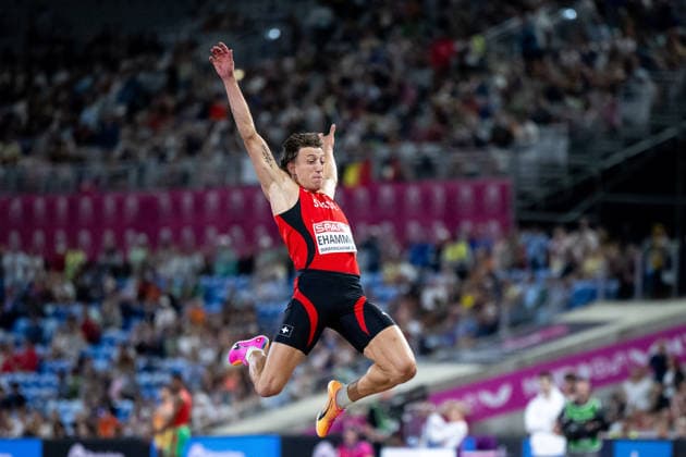 August 11, 2026, GBR, Track and Field, 2026 European Championships, Evening Session, Day 2, Birmingham; Simon Ehammer (Switzerland), Men s Long Jump, Final, Birmingham Alexander Stadium, England, Great Britain Copyright: xNordphoto Memmlerx
