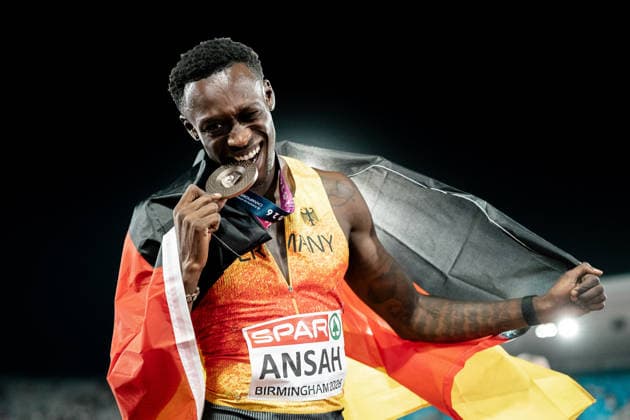 Owen Ansah, Hamburger SV, Men s 100m, GBR, Track and Field, Athletics, 2026 European Athletics Championships, 2026 European Track and Field Championships, Birmingham 2026, August 9, 2026, GBR, Track and Field, Athletics, 2026 European Athletics Championships, 2026 European Track and Field Championships, Birmingham 2026, August 9, 2026, Birmingham Copyright: xStefanxMayerx EP_SMR