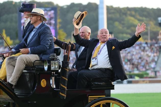 Presentation of the World Champions from the 2006 World Equestrian Games; Welcome home, World Champion Four-in-Hand Team: Michael Freund (GER), still a crowd favorite, continues to thrill spectators; Rainer Duen and Christoph Sandmann will also be driving their own team as competitors in 2026; Opening Ceremony, AACHEN FEI World Championships 2026, World Festival of Equestrian Sports, 2026 Equestrian World Championships, Aachen 2026, Welcome Home 2026, Aachen Soers, August 11–23, 2026, Equestrian Sports, August 11, 2026, Aachen Soers, Germany