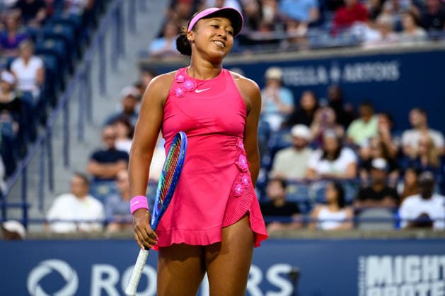 August 11, 2026, Toronto, Ontario, Canada: NAOMI OSAKA of Japan is seen during her quarterfinal match against Elena Rybakina of Kazakhstan at the National Bank Open, part of the Hologic WTA, Tennis Damen Tour at Sobeys Stadium. Toronto Canada - ZUMAr228 20260811_znp_r228_001 Copyright: xVasiliyxRyabykhx