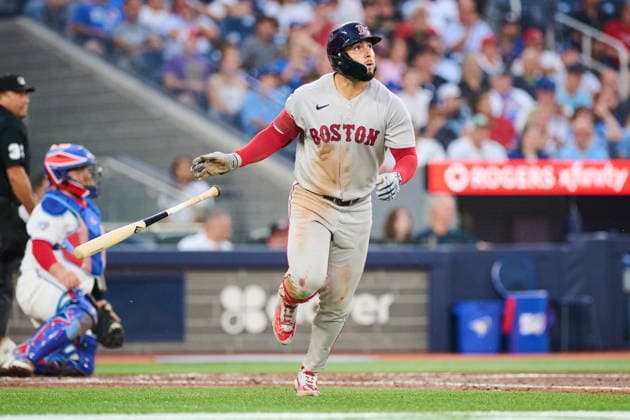 August 11, 2026, Toronto, On, Canada: Boston Red Sox s Wilyer Abreu (52) rounds the bases after hitting a home run against the Toronto Blue Jays during fourth inning MLB, Baseball Herren, USA baseball action in Toronto, on Tuesday, Aug. 11, 2026. Canada News - August 11, 2026 - ZUMAc35_ 20260811_zaf_c35_112 Copyright: xSammyxKoganx