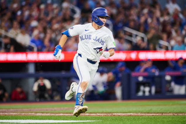 August 11, 2026, Toronto, On, Canada: Toronto Blue Jays Brett Bateman (21) hits an RBI single against the Boston Red Sox during fifth inning MLB, Baseball Herren, USA baseball action in Toronto, on Tuesday, Aug. 11, 2026. Canada News - August 11, 2026 - ZUMAc35_ 20260811_zaf_c35_127 Copyright: xSammyxKoganx