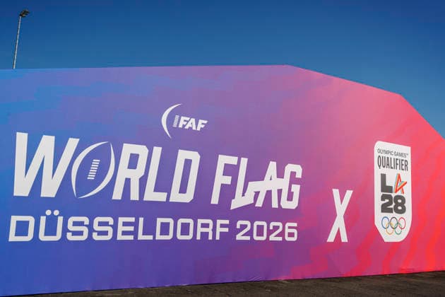 Media Day at the IFAF Flag Football World Championships in Düsseldorf 2026, August 12, 2026, Düsseldorf, Germany. Impressions from the media day of the IFAF Flag Football World Championships at the Bezirkssportanlage Düsseldorf Garath Copyright: xBEAUTIFULxSPORTS B.Hoffmannx