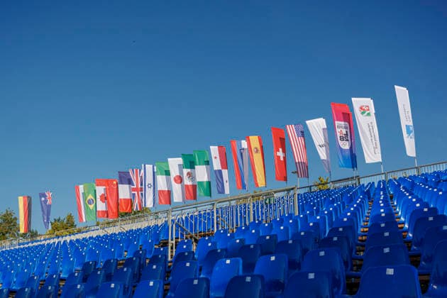 Media Day at the IFAF Flag Football World Championships in Düsseldorf 2026, August 12, 2026, Düsseldorf, Germany. Impressions from the media day of the IFAF Flag Football World Championships at the Bezirkssportanlage Düsseldorf Garath Copyright: xBEAUTIFULxSPORTS B.Hoffmannx