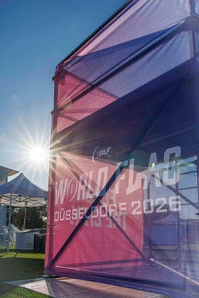 Media Day at the IFAF Flag Football World Championships in Düsseldorf 2026, August 12, 2026, Düsseldorf, Germany. Impressions from the media day of the IFAF Flag Football World Championships at the Bezirkssportanlage Düsseldorf Garath Copyright: xBEAUTIFULxSPORTS B.Hoffmannx