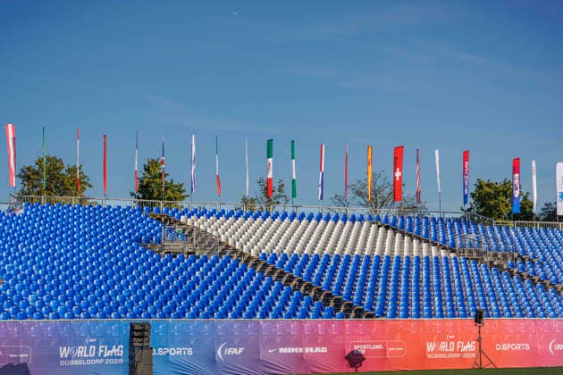 Media Day at the IFAF Flag Football World Championships in Düsseldorf 2026, August 12, 2026, Düsseldorf, Germany. Impressions from the media day of the IFAF Flag Football World Championships at the Bezirkssportanlage Düsseldorf Garath Copyright: xBEAUTIFULxSPORTS B.Hoffmannx