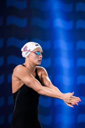 August 12, 2026: Bea Hovda of Norway in the women’s 200-meter freestyle swimming heats during Day 13 of the 2026 European Aquatics Championships on August 12, 2026 in Saint-Denis. Photo by Joel Marklund. BILDBYRAN code JM JM0840 bbeng swimming 2026 European Aquatics Championships women s Norway  Copyright: JOELxMARKLUND BB260812JM002