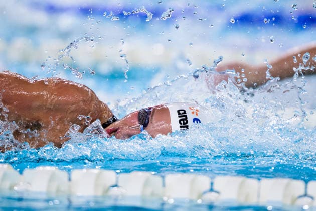 August 12, 2026: Bea Hovda of Norway competes in the women’s 200-meter freestyle swimming heats during Day 13 of the 2026 European Aquatics Championships on August 12, 2026 in Saint Denis. Photo by Joel Marklund. BILDBYRAN code JM JM0840 bbeng swimming 2026 European Aquatics Championships women s Norway  Copyright: JOELxMARKLUND BB260812JM005