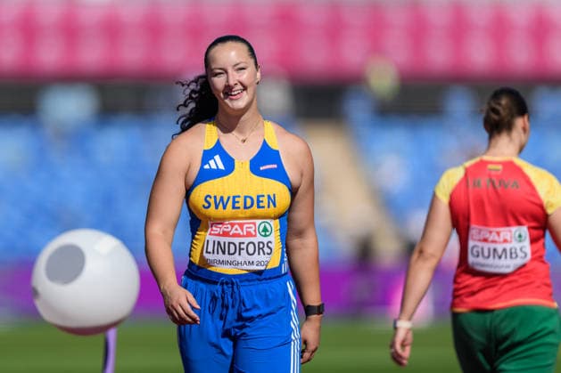 August 12, 2026: Caisa Marie Lindfors of Sweden before the women’s discus throw on Day 3 of the 2026 European Athletics Championships on August 12, 2026 in Birmingham. Photo by Mathias Bergeld. BILDBYRAN code MB MT1066. track and field, athletics, friidrett, friidrotts EM, 2026 European Athletics Championships, 3rd day, discus throw, diskos, diskus Copyright: MATHIASxBERGELD BB260812MB002