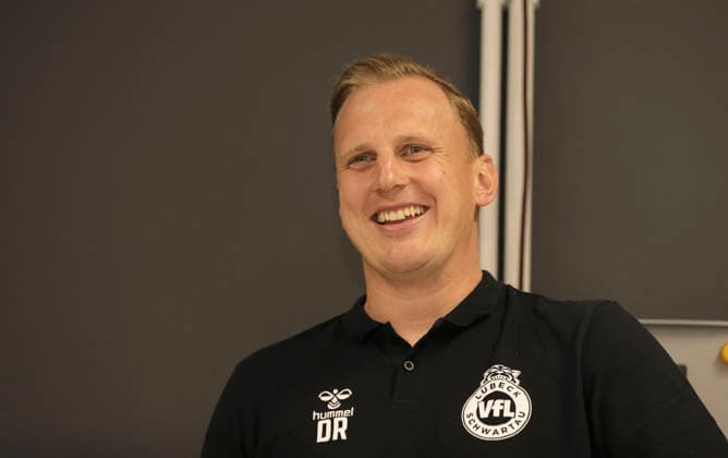 Photo: Coach David RÖHRIG, Bad Schwartau; Handball Bundesliga Season Opener; Press Conference of the Northern Clubs in Kiel on Tuesday, August 11, 2026