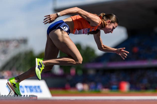 August 12, 2026: Eveline Saalberg of the Netherlands competes in the women’s 400-meter qualifying round on Day 3 of the 2026 European Athletics Championships on August 12, 2026 in Birmingham. Photo by Maxim Thore. BILDBYRAN code MT MT1066 track and field athletics friidrett friidrotts em em friidretts em 2026 European Athletics Championships 3 bbeng women  Copyright: MAXIMxTHORE BB260812MT012