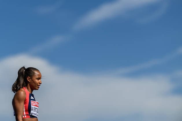 August 12, 2026: Astri Ayo Lakeri Ertzgaard of Norway competes in the women’s 400-meter qualifying round on Day 3 of the 2026 European Athletics Championships on August 12, 2026 in Birmingham. Photo by Maxim Thore. BILDBYRAN code MT MT1066 track and field athletics friidrett friidrotts em em friidretts em 2026 European Athletics Championships 3 bbeng women Norway  Copyright: MAXIMxTHORE BB260812MT014