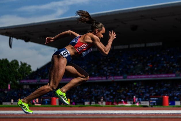 August 12, 2026: Astri Ayo Lakeri Ertzgaard of Norway competes in the women’s 400-meter qualifying round on Day 3 of the 2026 European Athletics Championships on August 12, 2026 in Birmingham. Photo by Maxim Thore. BILDBYRAN code MT MT1066 track and field athletics friidrett friidrotts em em friidretts em 2026 European Athletics Championships 3 bbeng women Norway  Copyright: MAXIMxTHORE BB260812MT018