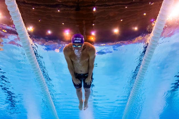August 12, 2026: Sam Bengtsson Nimander of Sweden competes in the men’s 200-meter breaststroke heats on Day 13 of the 2026 European Aquatics Championships on August 12, 2026 in Saint Denis. Photo by Joel Marklund. BILDBYRAN code JM JM0840 bbeng swimming 2026 European Aquatics Championships EM Sweden  Copyright: JOELxMARKLUND BB260812JM059