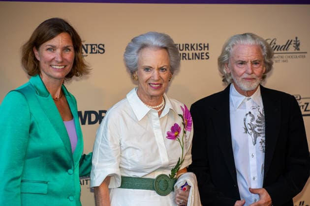 Benedikte of Denmark with ALRV President Stefanie Peters and Lambertz owner Dr. Hermann Bühlbecker at Media Night during the FEI World Championships Aachen 2026, August 11, 2026 FEI World Championships Aachen 2026, Media Night, August 11, 2026, Aachen Copyright: xEibner-Pressefoto J.xDerondeaux EP_JDU