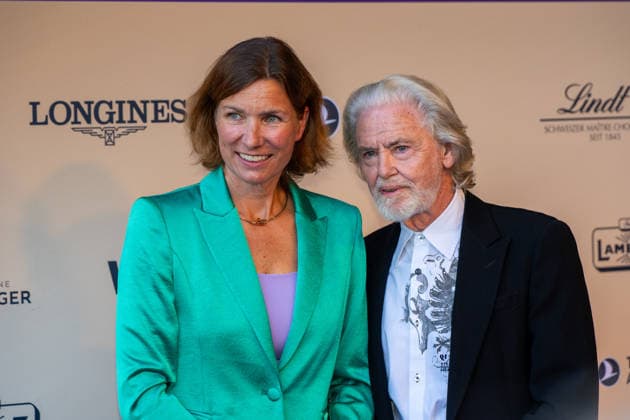 Lambertz Owner Dr. Hermann Bühlbecker and ALRV President Stefanie Peters at Media Night during the FEI World Championships Aachen 2026, August 11, 2026 FEI World Championships Aachen 2026, Media Night, August 11, 2026, Aachen Copyright: xEibner-Pressefoto J.xDerondeaux EP_JDU