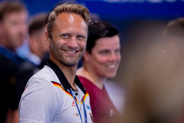 France, Paris, Centre Aquatique Olympique Metropole du Grand Paris, August 12, 2026, European Aquatics Championships, Day 13 Morning Session, Lasse Frank, Coach, Berlin, Germany, Photo by Eibner Pressefoto Tino Henschel, European Aquatics Championships, Day 13 Morning Session, Paris Copyright: xEibnerxPressefotox