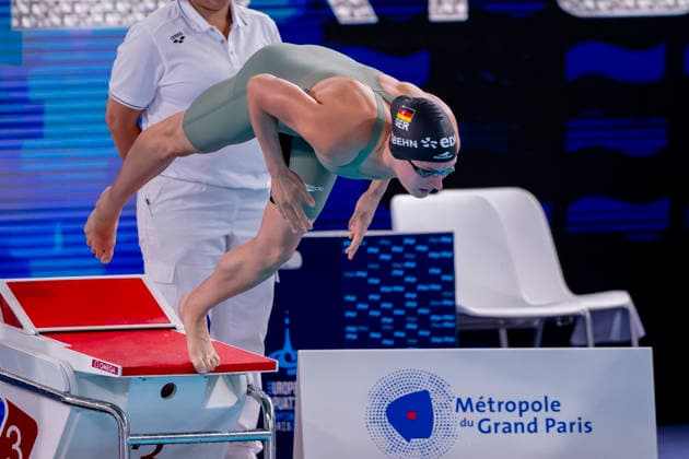 France, Paris, Centre Aquatique Olympique Metropole du Grand Paris, August 12, 2026, European Aquatics Championships, Day 13 Morning Session, Maya Tobehn, Dresdner SC, Germany, Photo by Eibner Pressefoto Tino Henschel European Aquatics Championships, Day 13 Morning Session, Paris Copyright: xEibnerxPressefotox