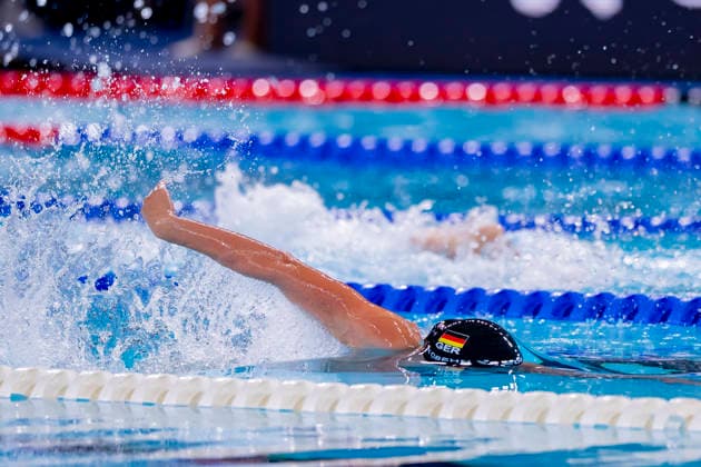 France, Paris, Centre Aquatique Olympique Metropole du Grand Paris, August 12, 2026, European Aquatics Championships, Day 13 Morning Session, Maya Tobehn, Dresdner SC, Germany, Photo by Eibner Pressefoto Tino Henschel European Aquatics Championships, Day 13 Morning Session, Paris Copyright: xEibnerxPressefotox